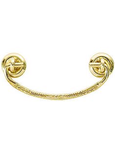 a gold bracelet with two circles on it