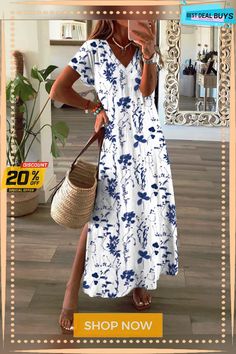 Women's Shift Dress Short Maxi Dress Short Sleeve Floral Print Summer Fall V Neck Casual Geometric Printed Dress Printed Shift Midi Dress For The Beach, Printed Maxi Dress With Asymmetrical Hem For Spring, Non-stretch Printed Midi Dress For Beach, Printed Midi Dress For The Beach, Casual Printed Dresses With Asymmetrical Hem, Casual Printed Dress With Asymmetrical Hem, Printed Asymmetrical Hem Vacation Dresses, Printed Asymmetrical Hem Dress For Vacation, Beach Dress With Printed Asymmetrical Hem