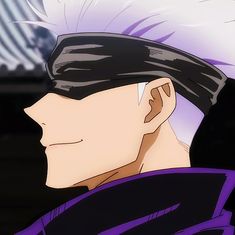 an anime character with white hair and black eyes