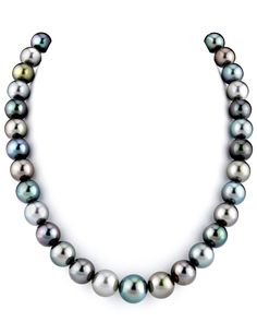 9-12mm Tahitian South Sea Multicolor Pearl Necklace - AAAA Quality Tahiti Pearl, Multicolor Pearl Necklace, South Sea Pearl Necklace, Tahitian Pearl Necklace, Multi Coloured Necklaces, Buy Necklace, Pearl Necklaces, Sea Pearl, White Gold Jewelry