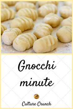 gnocchi minute with the words culture crunch on it and an image of bread rolls