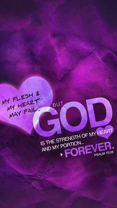 a purple background with the words god and a heart