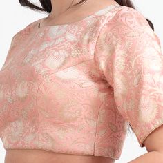 Elevate your ethnic wardrobe with our exquisite Women's Brocade Padded Back Open Elbow Sleeves Saree Blouse. Crafted with intricate brocade fabric, this blouse combines traditional elegance with modern sensibility. Featuring a flattering padded design and stylish back open detail, it effortlessly complements any saree, enhancing your look with its timeless appeal. Perfect for special occasions or everyday wear, it's a must-have addition for every fashion-forward woman's collection. Please be awa Brocade Saree, Readymade Saree, Organza Sarees, Tussar Silk Saree, Pad Design, Brocade Fabric, Elbow Sleeve, Cotton Blouses, Cotton Saree