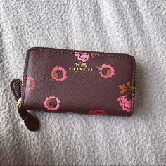 Brand New !!! Trendy Pink Coach Wallet, Coach Pink Wallets For Travel, Pink Coach Wallet For Travel, Coach Pink Wallets For Everyday Use, Bags Coach, Coach Wallet, Coach Bags, Zip Around Wallet, Wallets