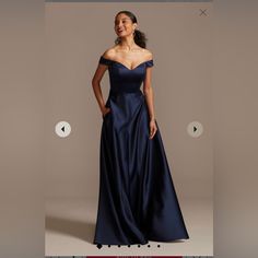 New With Tags David’s Bridal Off The Shoulder Bridesmaid Dress Off Shoulder Bridesmaid, Off Shoulder Bridesmaid Dress, Davids Bridal Bridesmaid, Davids Bridal Bridesmaid Dresses, Navy Bridesmaid Dresses, Black Bridal, Party Dresses Online, Bridesmaid Dress Styles, Bridal Bridesmaid Dresses