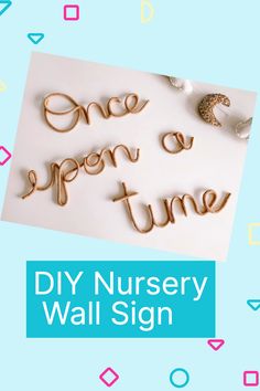 one upon a time diy nursery wall sign