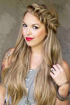 forehead braid beautify flattering braids ponytail Easy Formal Hairstyles, Formal Hairstyles For Long Hair, Grow Long Hair, Trending Hairstyles, Easy Hairstyles For Long Hair, Long Hairstyles, Formal Hairstyles, Headband Hairstyles, Trendy Hairstyles