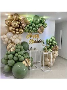 a birthday party with balloons and decorations