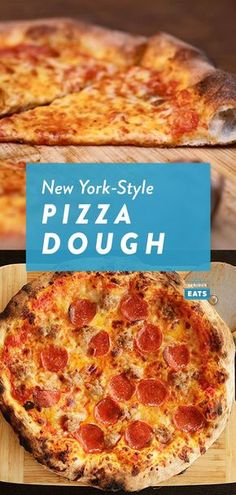 the new york style pizza dough is ready to be served at any restaurant or bar