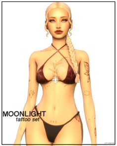 Moonlight Tattoo, Sims 4 Content, Sims 4 Tattoos, Sims 4 Piercings, Play Sims 4, Sims 4 Cc Shoes