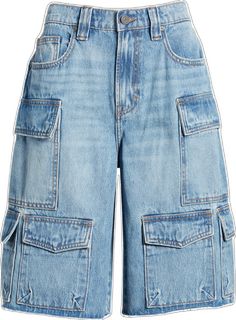 Denim Cargo Shorts, Aesthetic Outfits Men, Tailored Clothes, Baggy Shorts, Baggy Clothes, Baggy Denim, Denim Cargo, Denim Crafts, Style Cargo