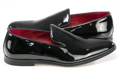 This classic patent black leather dress shoe is a great addition to any suit or tuxedo. Mens Dress Loafers, Black Leather Dress Shoes, Wedding Tuxedo, Office Suit, Black Leather Dresses, Dress Loafers, Slip On Loafers, Leather Dress Shoes, Dress Shoe