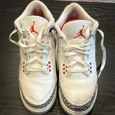 Jordan 3. Men’s Size 6 / Women’s Size 7.5 White Cement Reimagined, White Cement, Jordan 3 Retro, Air Jordan 3 Retro, Shoes Air, Air Jordan 3, Jordan 3, Jordans For Men, Jordan Shoes