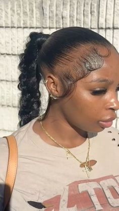 Bundles Hairstyles, Natural Hair Journey Tips, Hair Journey Tips, Braided Ponytails, Short Natural Curly Hair, Inspo Hair, Edges Hair, Hairstyle Inspo, Hair Idea