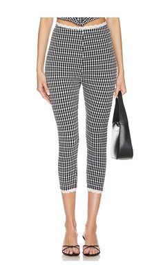 Find Somebodee Gina Capri Pants on Editorialist. Somebodee Gina Capri Pants in Black. - size M (also in L, S, XS) Somebodee Gina Capri Pants in Black. - size M (also in L, S, XS) 50% nylon 42% polyester 8% spandex. Made in USA. Machine wash. Pull-on styling with elastic waistband. Stretch seersucker fabric with lace trim. Item not sold as a set. TBOR-WP1. GINACAPRIPANTS. Styling Capris, 50s Pants, Gingham Capris, Capri Set, Classy Fits, Seersucker Fabric, Friday Night, Bottoms Pants, Fashion Ideas