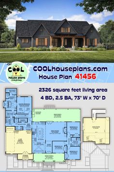 the floor plan for this house is very large and has three bedroom, two bathrooms