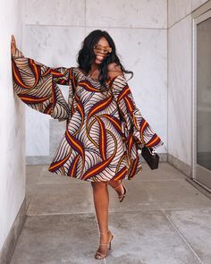 "Ankara Style Dress Elastic Off Shoulder Dress Unlined Now available in sizes Size 2 Bust 32\" Waist 26\" Size 4 Bust 34\" Waist 28\" Size 6 Bust 36\" Waist 30\" Size 8 Bust 38\" Waist 32\" Size 10 Bust 40\" Waist 34\" Size 12 Bust 42\" Waist 36\" Size 14 Bust 44\" Waist 38 Size 16 Bust 46\" Waist 40\" Please feel free to ask question if you're unsure about your size. Check your measurements before placing your orders. All photos are taken directly under the sun." Fall Long Sleeve Mini Dress With Pockets, Fall Long Sleeve Midi Dress With Pockets, Bohemian Long Sleeve Dresses For Fall, Long Sleeve Dress With Pockets For Fall, Long Sleeve Fall Dress With Pockets, Long Sleeve Mini Dress With Pockets For Summer, Summer Long Sleeve Mini Dress With Pockets, Multicolor Long Sleeve Dresses With Pockets, Long Sleeve Midi Dress For Casual Occasions