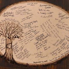 a family tree with many names on it