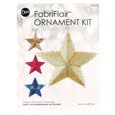 an ornament kit with three stars on it