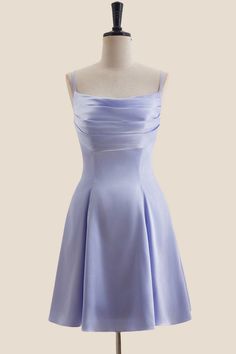 Cute Dresses For School Dances, Fairy Quince, Lavender Hoco Dress, Lilac Homecoming Dress, Hoco Fits, Dress With Back Bow, Homecoming Inspo, Short Princess Dress, Homecoming 2024