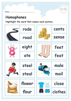 an english worksheet with pictures and words