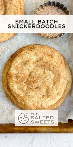 small batch snickkerdoodles on a baking sheet