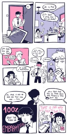 a comic strip with people talking to each other