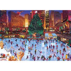 Ravensburger Ravensburger Rockefeller Center Joy 1000 Piece Puzzle Rockerfeller Christmas Tree, Tall Christmas Trees, Grant Wood, Dante Gabriel Rossetti, Anne Geddes, Gil Elvgren, Holiday Puzzle, Ravensburger Puzzle, Francisco Goya