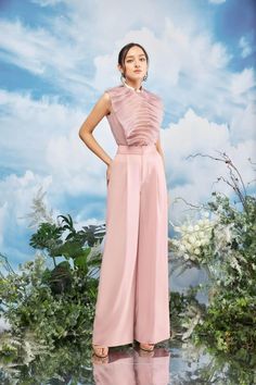 Aleister Pinky Set | MEAN BLVD Organza Pants, Vestidos Dresses, Happy Clothes, Mean Blvd, Fasion Outfits, Pleated Top, Royal Outfits, Pants Cotton, Wide Legs