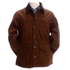 Wyoming Traders Men's Sagebrush Canvas Jacket, MS Brown Cotton Utility Jacket With Corduroy Collar, Single Breasted Cotton Utility Jacket For Outdoor, Outdoor Single Breasted Cotton Utility Jacket, Outdoor Single-breasted Cotton Utility Jacket, Solid Cotton Sport Coat With Button Closure, Classic Brown Utility Jacket With Corduroy Collar, Classic Cotton Utility Jacket For Outdoor, Fall Cotton Sport Coat Single Breasted, Cotton Outerwear With Corduroy Collar For Outdoor