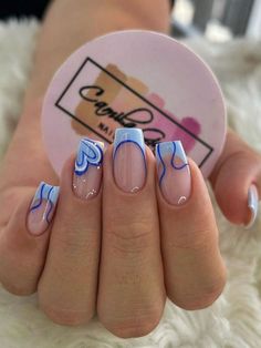 Nails For A Party, Cute Party Nails, Cute Summer Nails Ideas, Square Nails Cute Designs, Cute Nails For Moms, Nails With Dates On Them, Normal Acrylic Nails, Cute Festival Nails, Cute Square Fall Nails