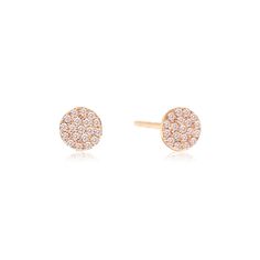 Classic round flat Diamond stud earrings set in ethically sourced quality diamonds and 14K solid gold. 14K Solid Rose Gold Ethically sourced Diamonds, Clarity SI 1-2 Hypoallergenic. Lead and nickel free Diameter: 5mm, 6.5mm Carat:0.11ct, 0.18ct Post Earring Length 9mm 14K Gold Butterfly backing #ED120-RG Wedding Earrings Studs, Wedding Studs, Jewelry Gift Guide, Gold Statement Ring, Engraved Bracelet, Diamond Stud Earrings, Pink Gemstones, Gold Butterfly, Engraved Jewelry