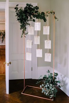 a houseplant with lots of notes attached to it