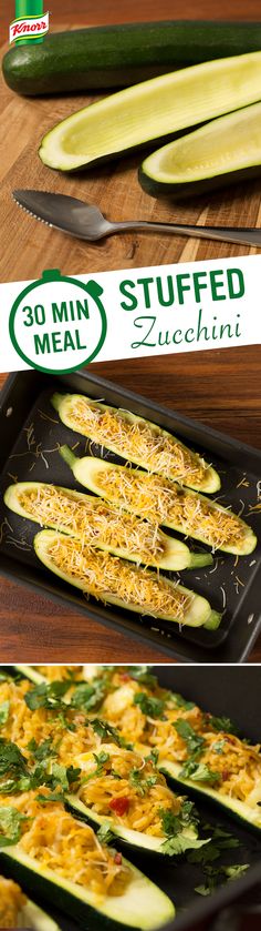 zucchini stuffed with cheese and parmesan cheese