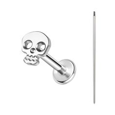 PRICES MAY VARY. 💎Earrings Material💎 Internally threaded earrings are made of ASTM F136 Titanium. Hypoallergenic material certified by SGS. Conch piercing jewelry suitable for sensitive skin who has cartilage piercing hole (conch, helix, lip, tragus). ✨Lip Piercing Jewelry Set✨ Each pack include 1 piece lip ring bar & 1 piece piercing taper. Lip ring stud gauge: 16G(1.2mm), vertical labret lip jewelry bar length: 5/16"(8mm). Studs Earrings Top Design: snake, bats, snowflake, spider, skull, win Labret Stud Jewelry, Forward Helix Jewelry, Lip Piercing Stud, Monroe Piercing Jewelry, Threaded Earrings, Spider Skull, Vertical Labret, Lip Piercing Jewelry, Ear Piercing Studs