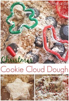 christmas cookie cloud dough collage