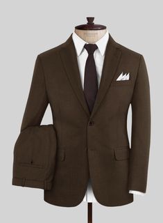 For everyday wear during colder months, there is no finer choice than our Scabal Brown Wool suit. Crafted from pure wool, the scabal suit is a versatile go-to garment that is reliably warm and breathable, drapes well and holds a decent silhouette even after years of use.   Look Includes  Scabal Brown Wool Fabric  Two Button Jacket Style  Notch Lapel  Horn Brown Buttons  Single Vent  Three Cuff Buttons  Two Welted Back Pockets on Trousers    Click 'Customize Now' to modify the look if needed.    Lining: Viscose, Dry Clean. Brown Wool Suit, Button Jacket, Wool Suit, Jacket Buttons, Wool Fabric, Jacket Style, Horn, Everyday Wear, Dry Clean