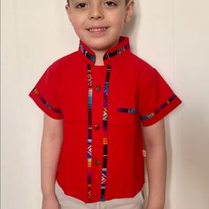 Cute Mexican Guayabera Shirt With Embroidered Design For Babies, Toddlers And Kids 100% Cotton -I Suggest Hand Wash Color: Navy Blue Each Shirt Has Unique Colorful Stripes Mexican Shirts, Guayabera Shirt, Kids Boutique, Embroidered Design, Coloring For Kids, Kids Shirts, Button Down Shirts, Shirts Tops, Colorful Shirts