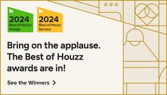 an advertisement for the best of houzz awards