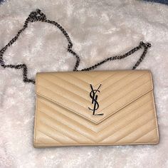 Ysl Kate Chain Wallet Comes With Dust Bag And Box. 100% Authentic Bags Ysl, Ysl Kate, Saint Laurent Bags, Yves Saint Laurent Bags, Chain Wallet, Wallet Chain, Yves Saint Laurent, Saint Laurent, Dust Bag