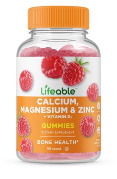 Calcium Magnesium Zinc with Vitamin D Gummies – Lifeable Melatonin Gummies, Gummy Vitamins, Daily Vitamins, Vitamin B12, Vitamin Supplements, Bone Health, Nutritional Supplements, Vitamin D, Natural Flavors