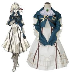 Violet Evergarden Dress, Carnival Prom, Violet Evergarden Cosplay, Princess Halloween, Prom Skirt, Halloween Princess, Wig Party, Anime Halloween, Violet Evergarden