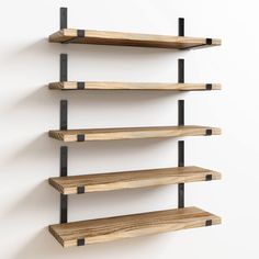 PRICES MAY VARY. 【Discover More Space】 Don't worry about cluttered desktops and floors! Why not try using the walls? The wonderful combination of smooth-surfaced metal brackets and solid wood texture decorates your home with a natural and neatly beauty! 【Product Specification】 - Each shelf: 15.7 X 4.7 X 0.6in. Package includes 5 paulownia boards, 10 metal brackets, 25 plastic anchors, 25 long screws, 25 short screws and 1 installation manual. In addition, our wall shelves can hold up 40 lbs of w Wood Wall Storage, Pallet Deck Diy, Float Shelf, Wall Storage Shelves, Black Floating Shelves, Kitchen Wall Shelves, Rustic Wood Wall, Light Blue Walls, Solid Wood Shelves