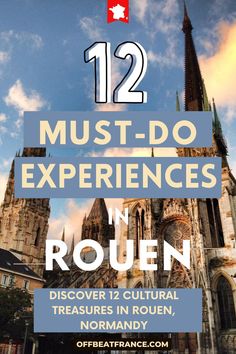 the cover of 12 must do experiences in rouen