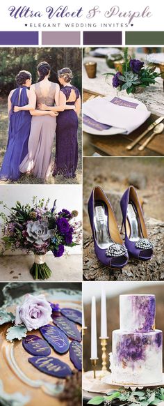 purple and green wedding color scheme