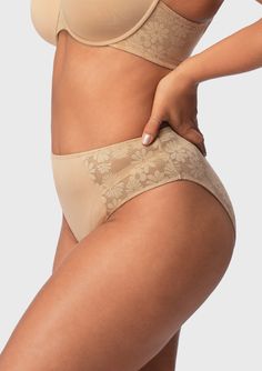 Our High-Rise Lace Floral Panty is the perfect match to our Daisy Collection Underwire Bra. Made from delicate floral lace, this panty flatters your curves while providing ultimate comfort. The intricate lace pattern adds elegance and romance. Soft and stretchy materials provide a comfortable fit that moves with your body. Whether you're looking to add some romance to your lingerie collection or complete the set, our Daisy High-Rise Lace Floral Panty is a must-have. Feminine and flattering, this Rosy Blush, Lace Back, Lace Pattern, Lingerie Collection, Underwire Bra, High Cut, Stretchy Material, Perfect Match, Floral Lace