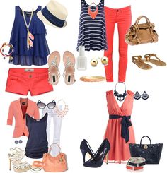 what to wear for senior session Family Photo Outfits Beach, Portrait Palette, Coral Accents, Coral Aqua, Coral Navy, Color Pallete, Spring Pictures