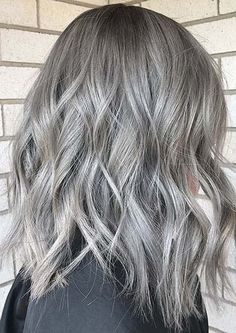 Hair Color Ideas For Graying Hair, Silver Gray Hair Color, Hairstyle Birthday, Gray Blonde Hair, Ash Gray Hair, Ash Gray Hair Color, Silver Gray Hair, Ash Grey Hair