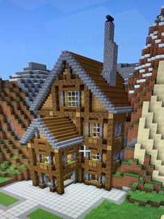 an image of a house in minecraft