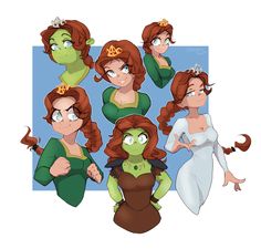 the princess and the frog characters from disney's animated movie, which is being drawn by